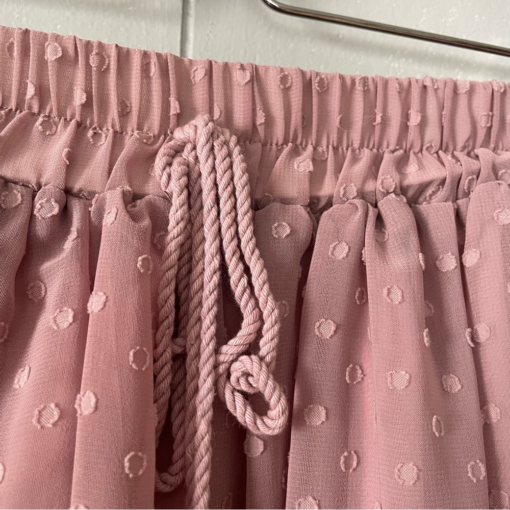 Pink Ruffled Skirt with Drawstring - Picture 3 of 5